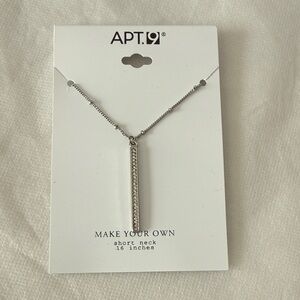 Apt. 9 Silver Bar Pendant Necklace 16 inches